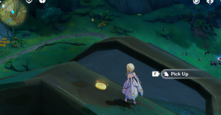 Genshin - Spincrystal 76 Location - Giant Robot arm in Devantaka Mountain