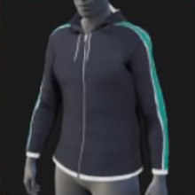 Hoodie, Slim Fit, Stripes