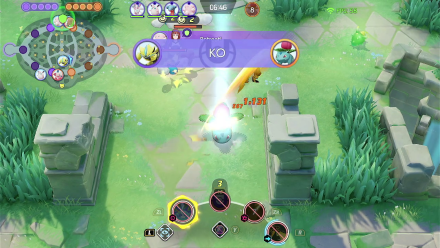 Pokemon UNITE - Zeraora Knocking Down a Target with Wild Charge