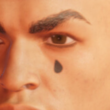 Tear, Cheek (Left)