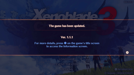 Xenoblade Chronicles 3 - Automatic Updates
