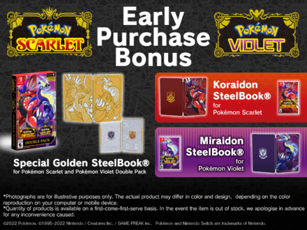 Pokemon Scarlet and Violet SV - Steelbook Preorder Bonus