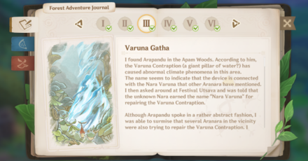 Genshin - Forest Adventure Journal Chapter 3 Varuna Gatha