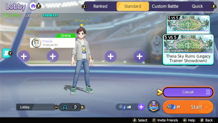 Pokemon UNITE - Legacy Trainer Showdown Unite Battle Screen