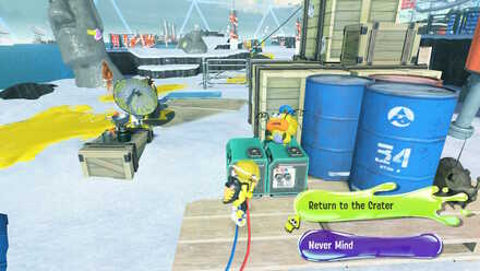 Select the top option to return to Camp Cuttle