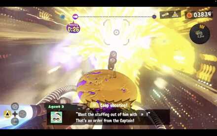 Use ZR to fire a giant laser at the end