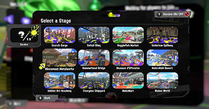 Splatoon 3 - Stage Select
