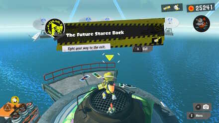 Fight Frye again by entering the stage, The Future Stares Back