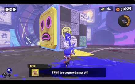 ink the side of the cube to swim to the top