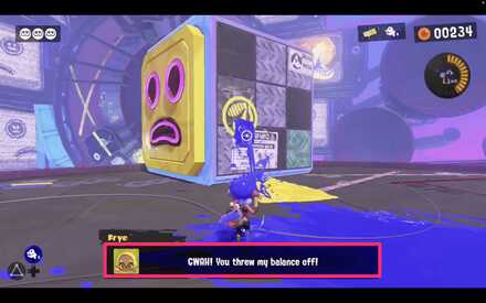 you threw my balance off, means that can attack her directly