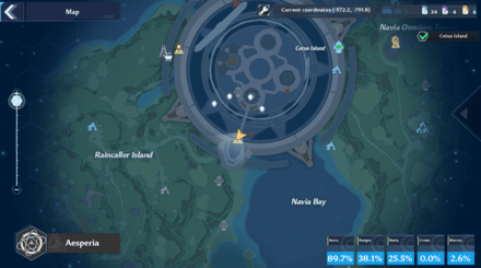 Cetus Island Coordinates