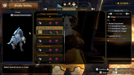 MH RIse Sunbreak - Master Rank Palamute Layered Armor