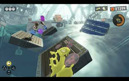 Ink platforms before jumping