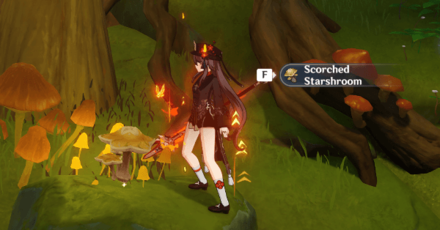 Genshin - Apply Pyro to get Scorched Starshroom