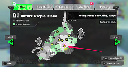 Splatoon 3 - Deadly Dance Hall-Jump, Jump! Location