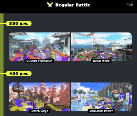 Splatoon SplatNet 3 Stage Schedule