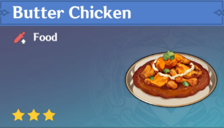 Genshin Impact - How to Get Butter Chicken and Effects