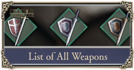 DioField Chronicle - List of All Weapon Types