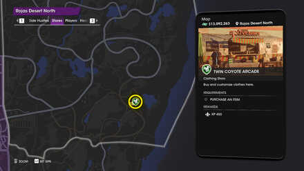 Twin Coyote Arcade Map