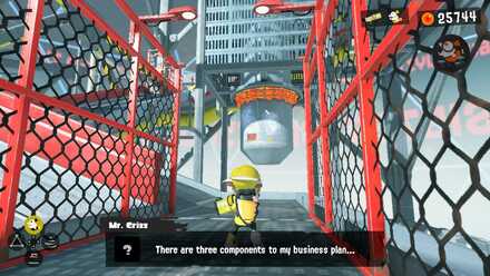 Walk up the ramp to end this stage