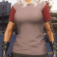 Crew Neck, Short, Plain