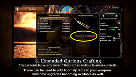 MH Rise Sunbreak - More Weapon Augment Slots
