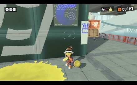 Use the R stick to look around corners