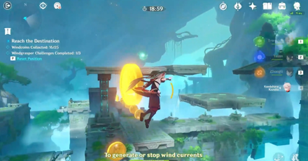 Genshin - Wind Chaser Collecting Windcoins