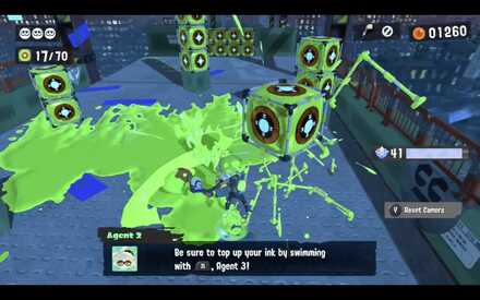 Jump and Ink to break crates and move quickly