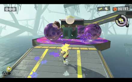 shoot the balloon to easily clear out the octoballers