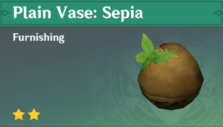 Genshin Impact - How to Get Plain Vase: Sepia Furnishing