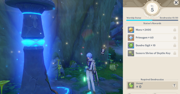 Genshin - Shrine of Depths Keys Reward from the Statue of the Seven