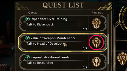 Weapon Development Badge Rank reward