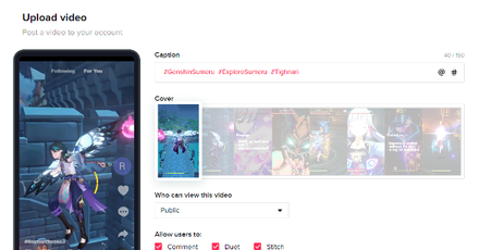 Genshin Impact Version 3.0 Short Video Event on TikTok How to Participate 2