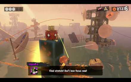 Use a Splat Bomb on the big red crate