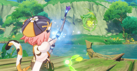 Genshin - Floating Dendro Object Puzzle