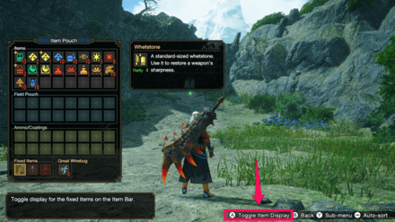 MH Rise Sunbreak - Hide Fixed Items in Item Bar