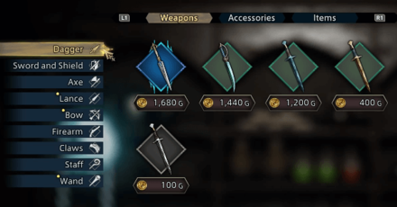 Purchase Weapons and Accessories