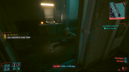 CP 2077 - Tiny Mike in bathroom