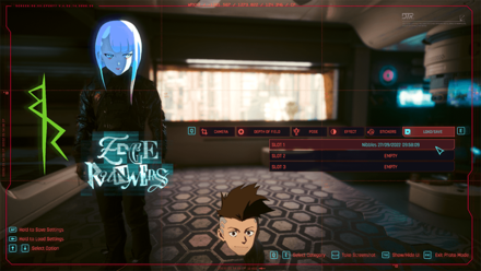 Cyberpunk 2077 - Photo Mode Load Save