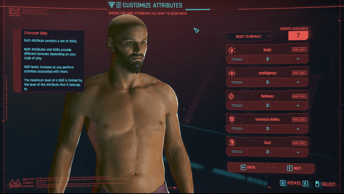 CP 2077 - Attributes