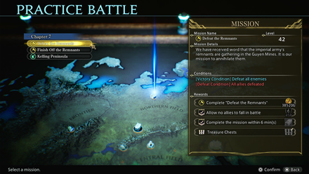 Defeat the Remnants Mission Map