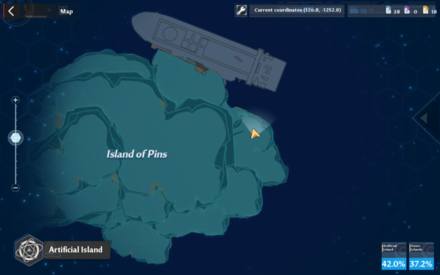 Island of Pins Transmission Device Map Location & Coordinates