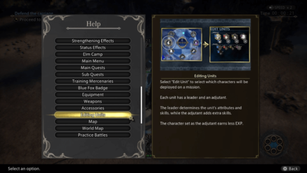 DioField Chronicle - Help Menu
