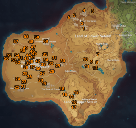 Genshin Impact - Sumeru (Desert) Sacred Seal (Up to 60)