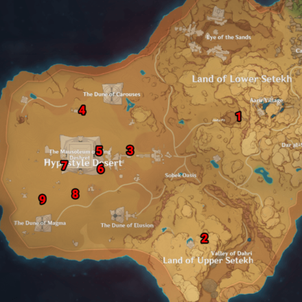 Genshin Impact - Sumeru (Desert) Hidden Waypoints
