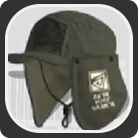 Ink-Black Flap Cap