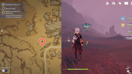 Genshin - Head to the desert west of Caravan Ribat