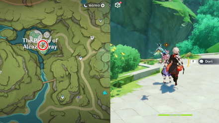Genshin - Go to The Palace of Alcazarzaray and talk to Dori