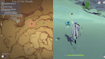 Genshin - Head to the objective marker south of the Eye of the Sands